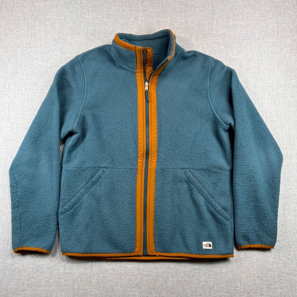 North Face Carbondale Full Zip Fleece Jacket Men M Mallard Blue Outdoor Gorpcore
